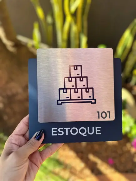 Placa de Identificação de Estoque - Ágata Inox