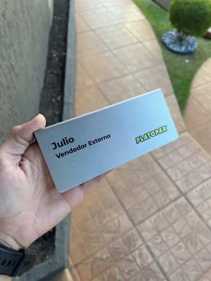 Placa de Identificação de Mesa - Inox 15x6