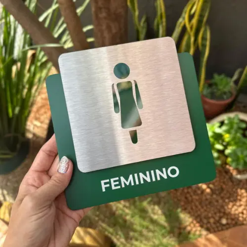 Placa de Identificação de Sala - Ágata Inox