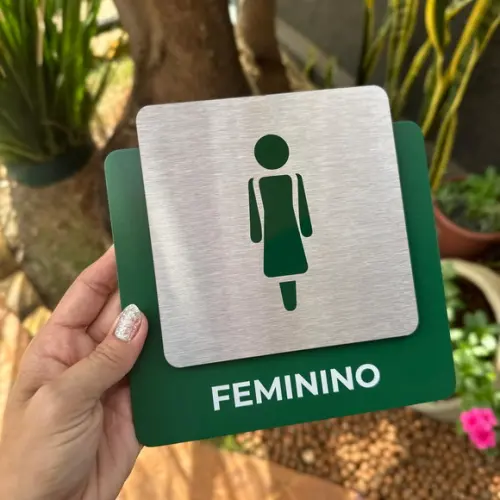 Placa de Identificação de Sala - Ágata Inox