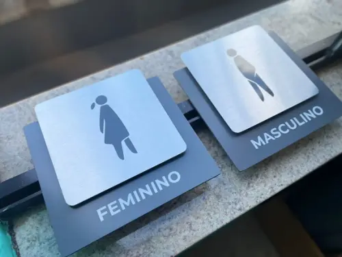 Placa de Identificação de Sala - Ágata Inox