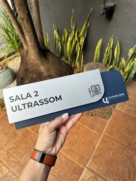 Placa de Identificação de Sala - Ametista 33x11,5