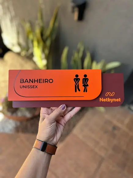 Placa de Identificação de Sala - Ametista 33x11,5