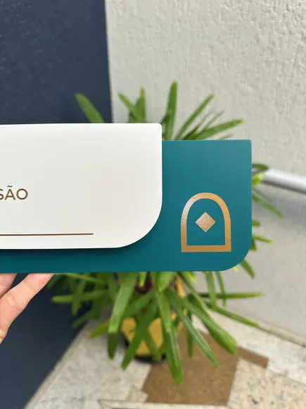 Placa de Identificação de Sala - Ametista 33x11,5