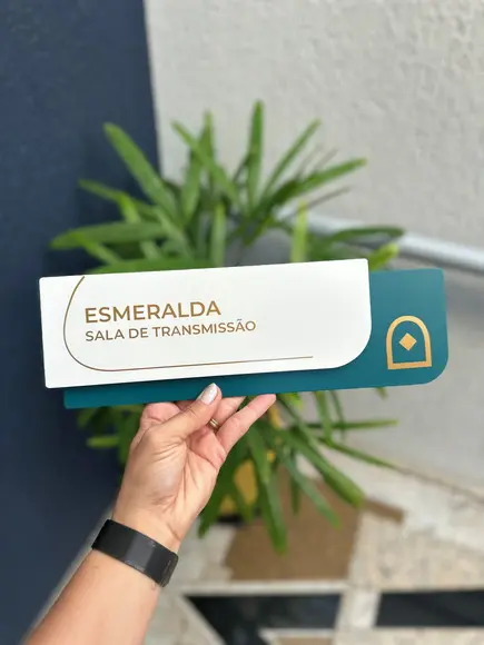 Placa de Identificação de Sala - Ametista 33x11,5