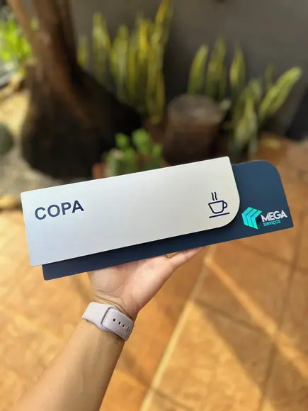 Placa de Identificação de Sala - Ametista 33x11,5
