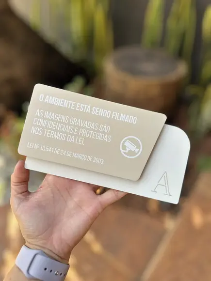 Placa de Identificação de Sala - Atria 20x10,5