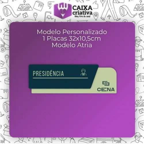 Placa de Identificação de Sala - Atria 32x10,5