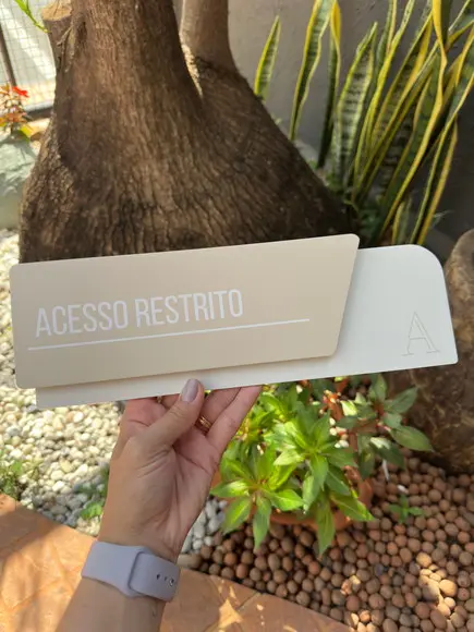 Placa de Identificação de Sala - Atria 33x11,5