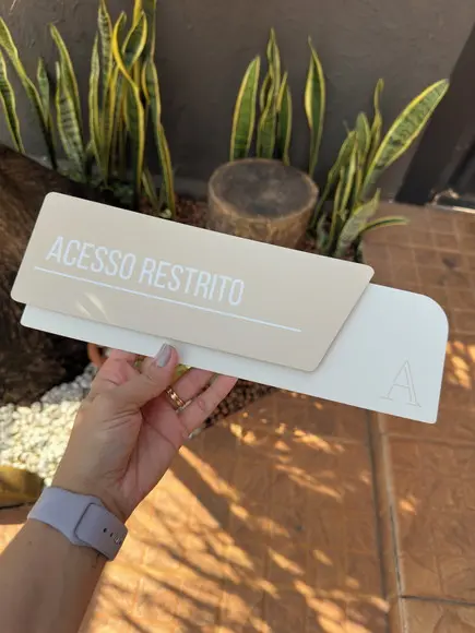 Placa de Identificação de Sala - Atria 33x11,5