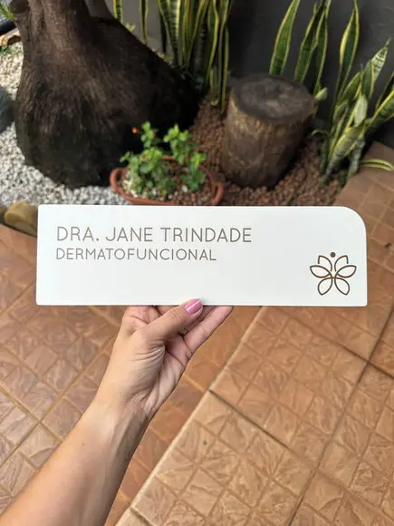 Placa de Identificação de Sala - Caulim 32x10,5