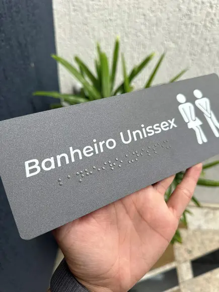 Placa de Identificação de Sala - Caulim 32x10,5