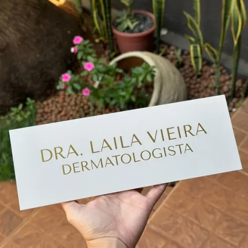 Placa de Identificação de Sala - Caulim 33x11,5