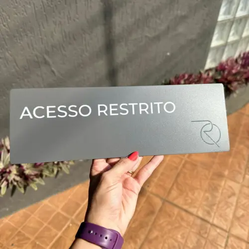 Placa de Identificação de Sala - Caulim 33x11,5