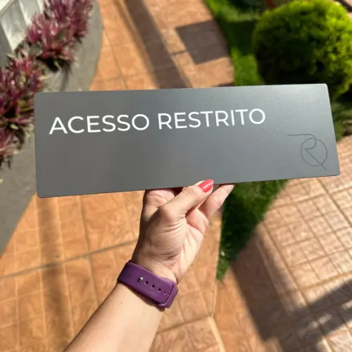 Placa de Identificação de Sala - Caulim 33x11,5