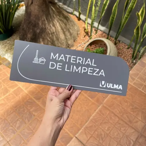 Placa de Identificação de Sala - Caulim 33x11,5