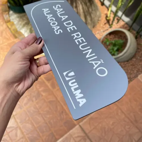 Placa de Identificação de Sala - Caulim 33x11,5