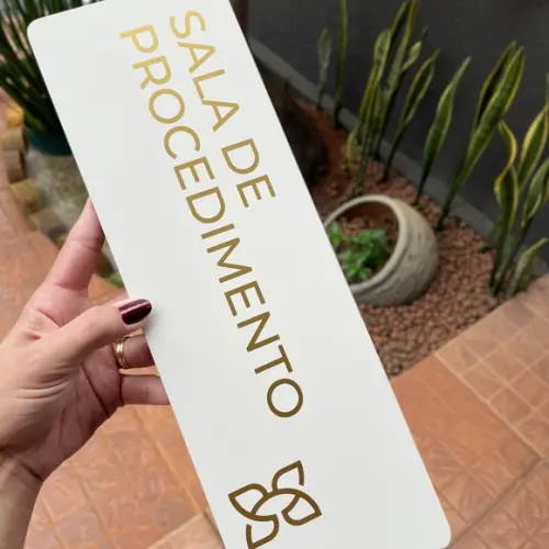 Placa de Identificação de Sala - Caulim 33x11,5