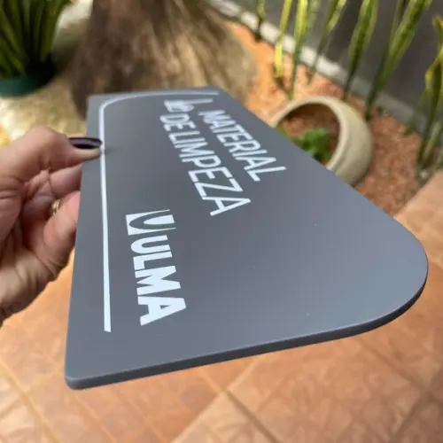Placa de Identificação de Sala - Caulim 33x11,5