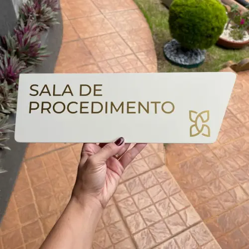 Placa de Identificação de Sala - Caulim 33x11,5