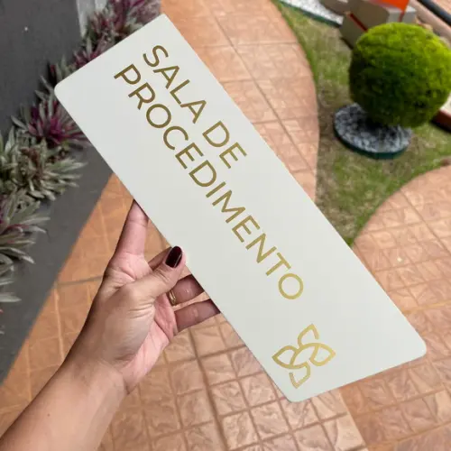 Placa de Identificação de Sala - Caulim 33x11,5