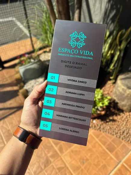 Placa de Identificação de Sala - Inox Interfone