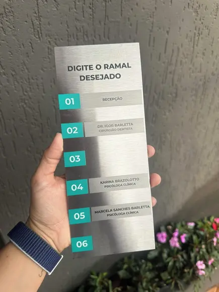 Placa de Identificação de Sala - Inox Interfone