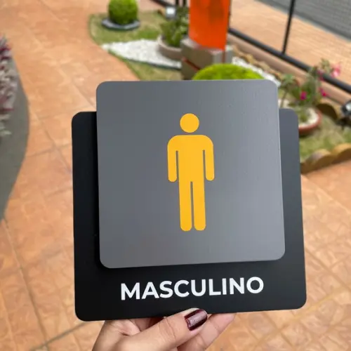 Placa de Identificação de Sala - Modelo Ágata