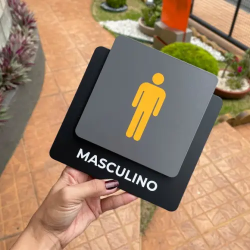Placa de Identificação de Sala - Modelo Ágata