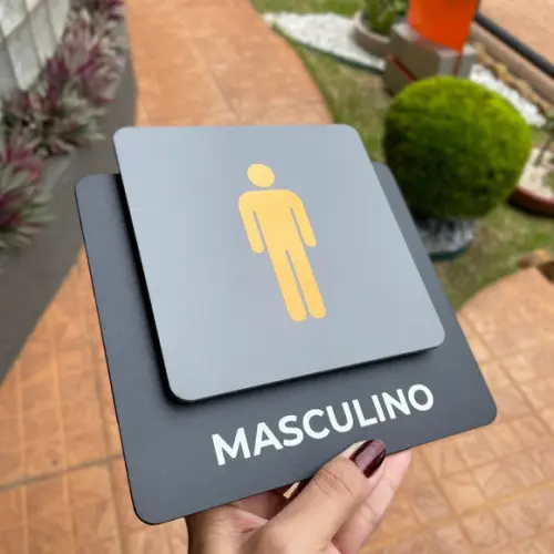 Placa de Identificação de Sala - Modelo Ágata