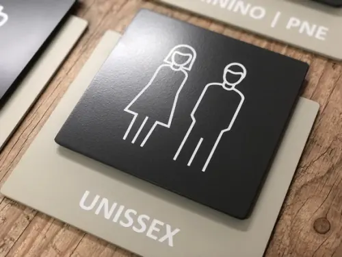 Placa de Identificação de Sala - Modelo Ágata