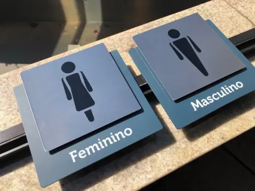 Placa de Identificação de Sala - Modelo Ágata Inox