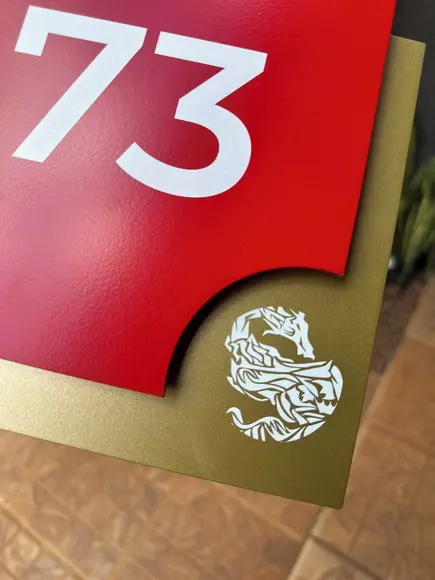 Placa de Identificação de Sala - Modelo Ágata Personalizada