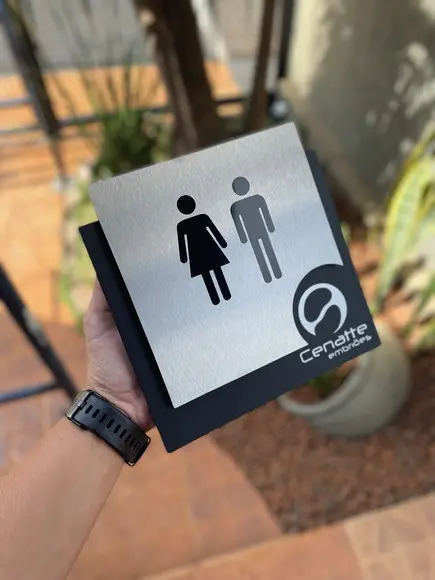Placa de Identificação de Sala - Modelo Ágata Personalizado