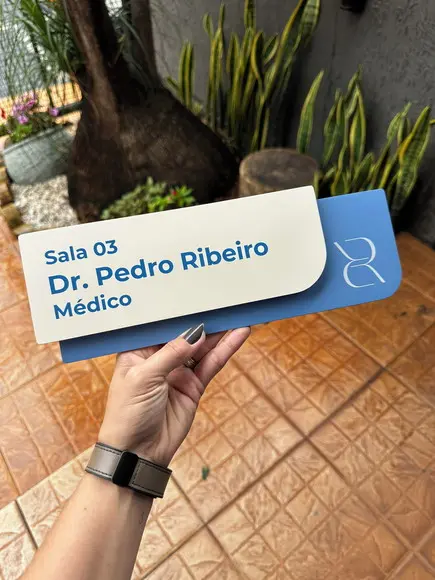 Placa de Identificação de Sala - Modelo Ametista