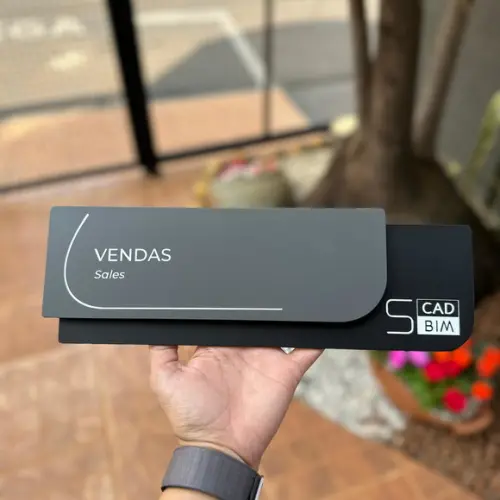 Placa de Identificação de Sala - Modelo Ametista