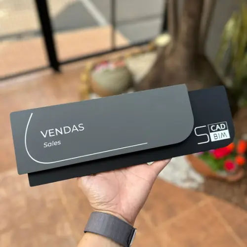 Placa de Identificação de Sala - Modelo Ametista