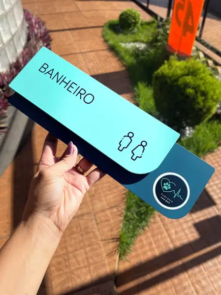 Placa de Identificação de Sala - Modelo Ametista