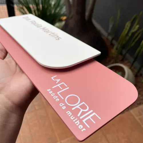 Placa de Identificação de Sala - Modelo Ametista