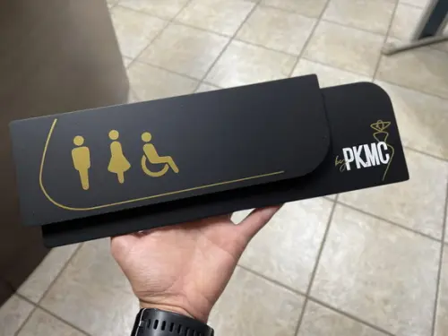 Placa de Identificação de Sala - Modelo Ametista