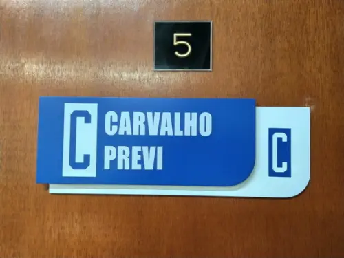 Placa de Identificação de Sala - Modelo Ametista