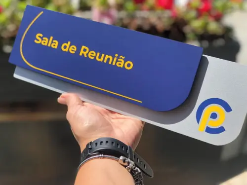 Placa de Identificação de Sala - Modelo Ametista