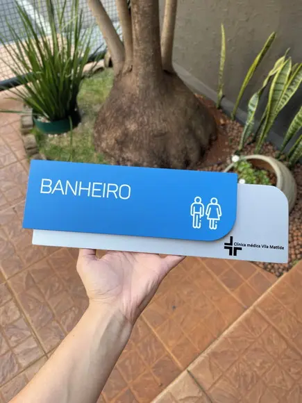 Placa de Identificação de Sala - Modelo Ametista