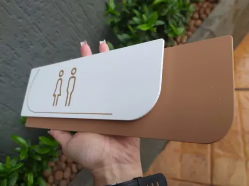 Placa de Identificação de Sala - Modelo Ametista