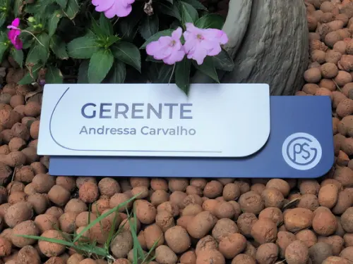 Placa de Identificação de Sala - Modelo Ametista
