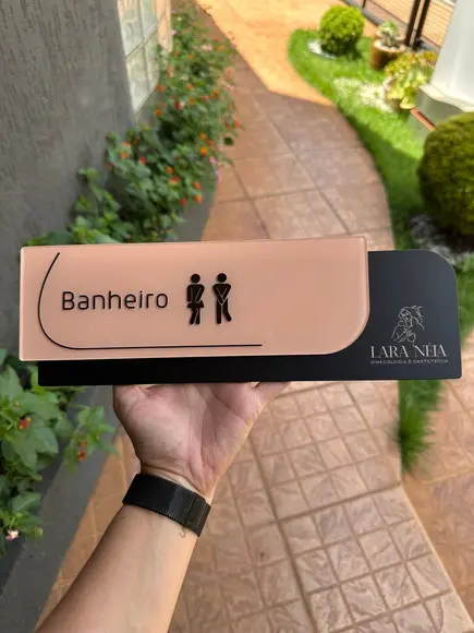 Placa de Identificação de Sala - Modelo Ametista Acrílico