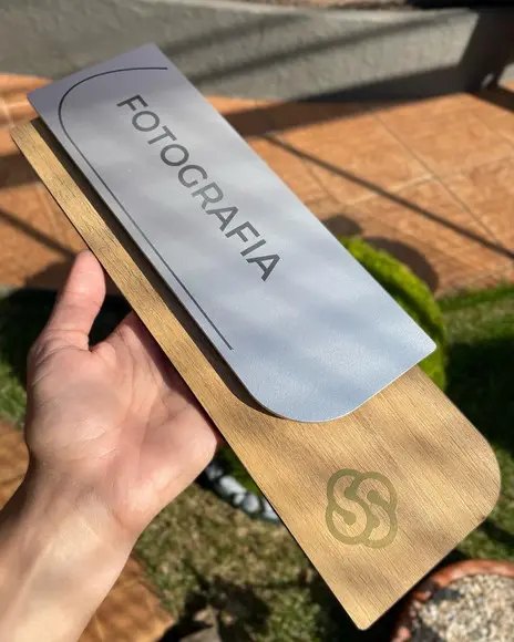 Placa de Identificação de Sala - Modelo Ametista mdf