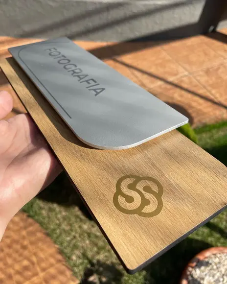Placa de Identificação de Sala - Modelo Ametista mdf