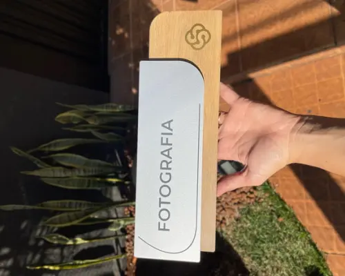Placa de Identificação de Sala - Modelo Ametista mdf