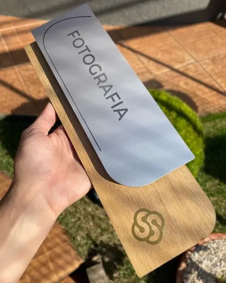 Placa de Identificação de Sala - Modelo Ametista mdf